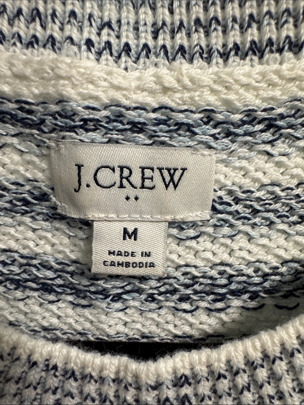 J. Crew Navy and White Striped Knit Sleeveless Sweater - Picture 2 of 5